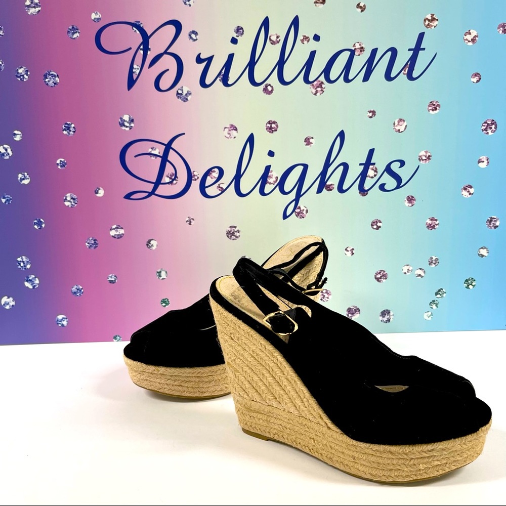 🌴 SUEDE LEATHER ESPADRILLE PLATFORM SANDALS